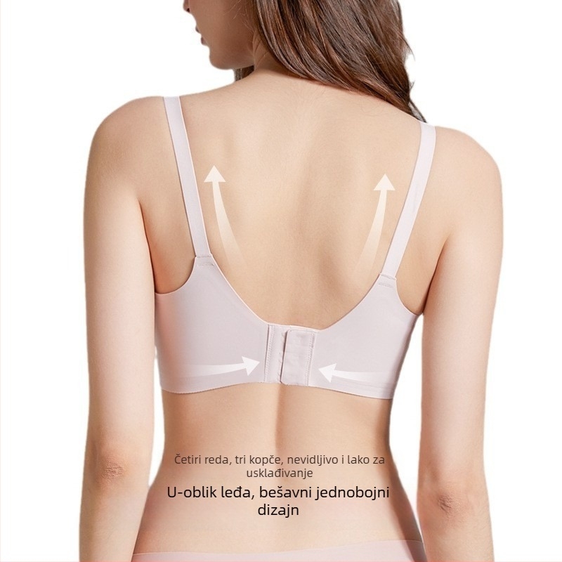 Rovo trudničko-kojni grudnjak, bez šavova, seamless, push-up, protiv pada s protukliznim košaricama, stražnje zatvaranje s četiri reda kukica