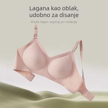 Postporođajni grudnjak za dojenje, odvojive dvostruke naramenice, debeli modelirani košarci, stražnji tri reda kopči, pogodan za sve faze (W168)