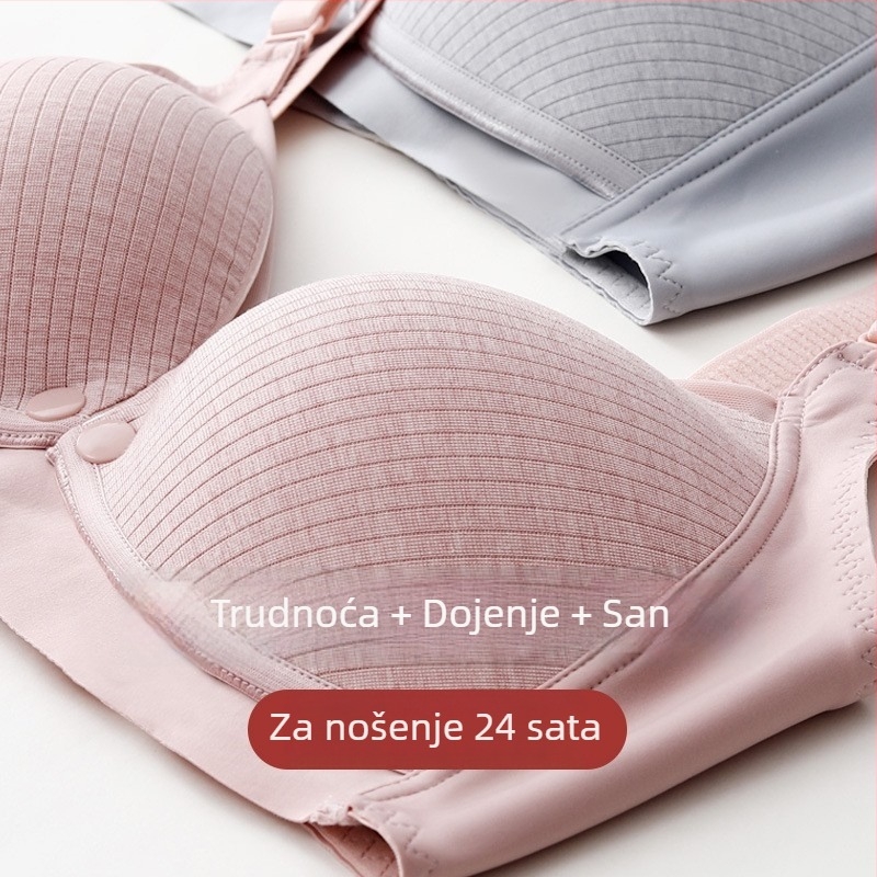 Pamuk grudnjak za dojenje i trudnoću, podrška, velika veličina, ljetni tanki model s čipkom