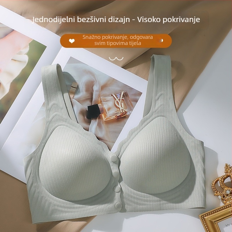Sutien za dojenje s prednjim kopčanjem, bešivni, plus veličina, podizanje i skupljanje, stil prsluka
