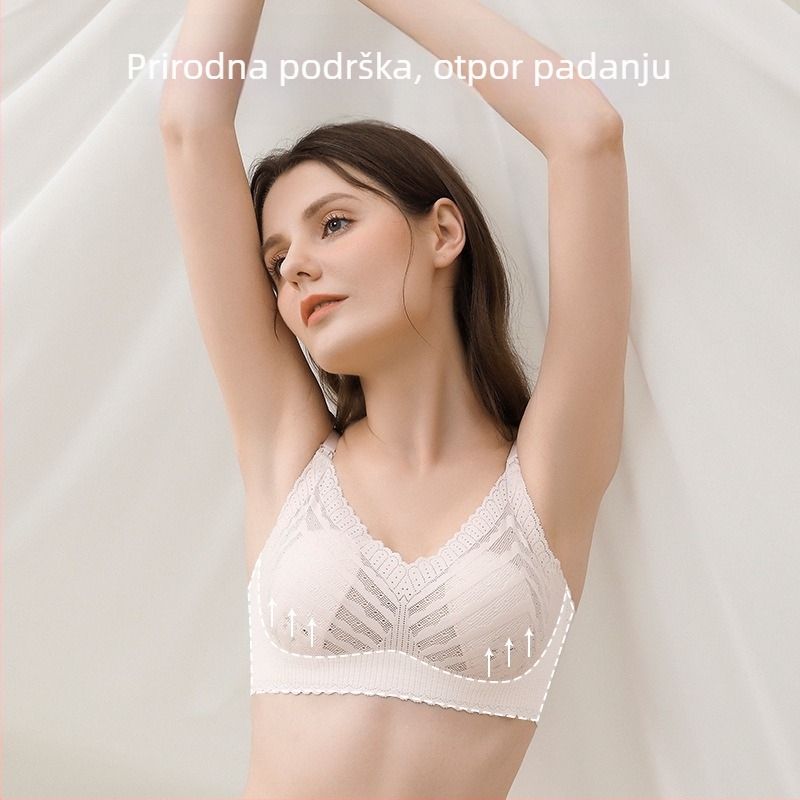 Trudnički dojiljni grudnjak s anti-sagging push-up, bezšivni dizajn, jednostruki oblik, materijal najlon, podstava elastan 30–50%