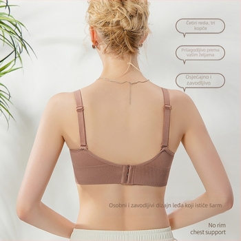 Sutien za dojenje, puni košarice, latex oblikovane košarice, bez žica, fiksni naramenici, stražnje tri redove kopči