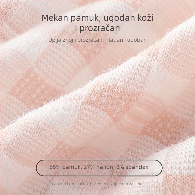 Karirani grudnjak s prednjim kopčama, bez žice, stil vest, prozračan ljetni grudnjak za velike veličine