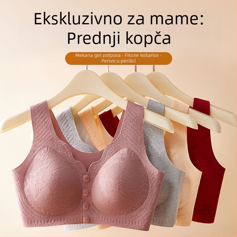 Sutien s prednjim zatvaranjem, bez žica, u vest-stilu, bezšivne šive, tanke košarice, puna pokrivenost, dojenje, prozračan, protiv spuštanja dojki