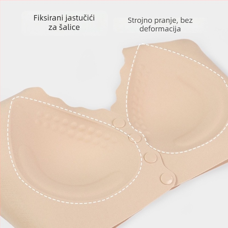 Grudnjak s prednjim zatvaranjem, bez žice, stil prsluka, pune košarice, latex oblikovane košarice