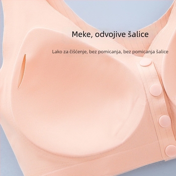 Najlon grudnjak za majke s bočnom podrškom i oblikovanjem leđa, 3/4 košarica, oblikovane košarice