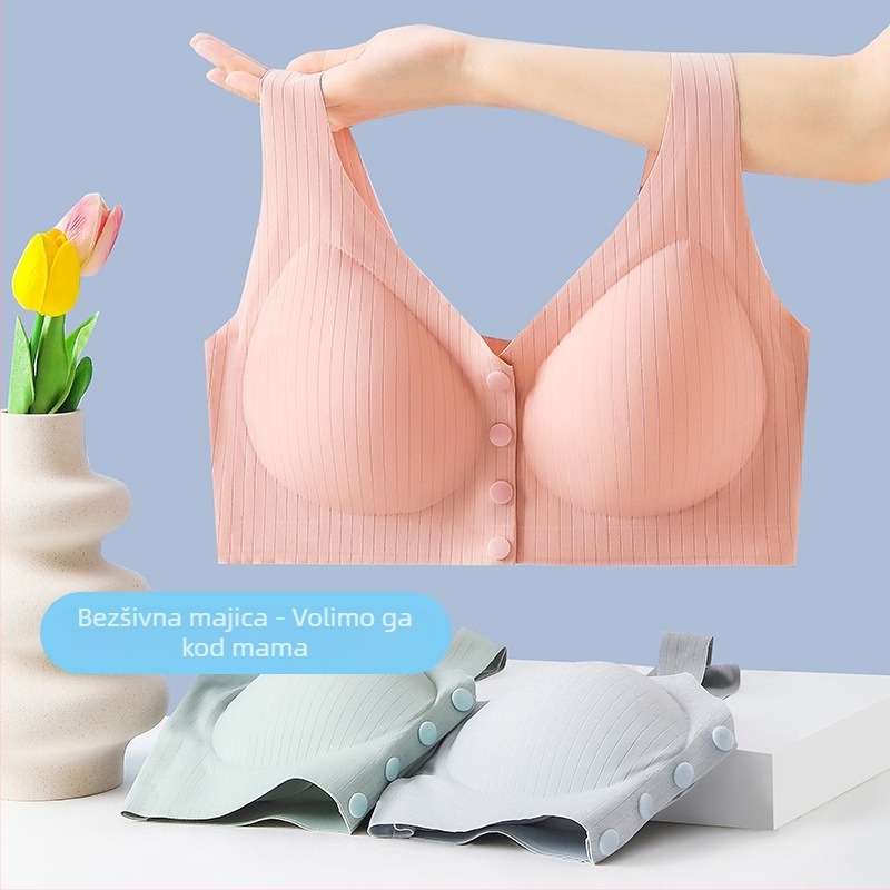 Najlon grudnjak za majke s bočnom podrškom i oblikovanjem leđa, 3/4 košarica, oblikovane košarice