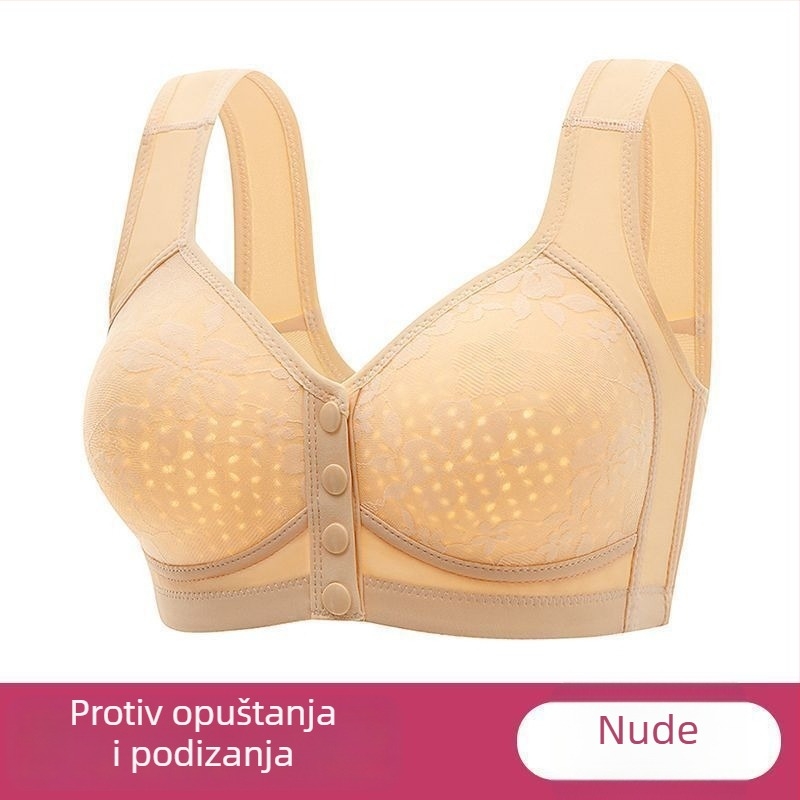 Pamuk grudnjak u stilu veste, s punim košaricama, prednje kopčanje, prozračan i podizanje