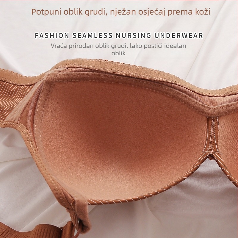 Prozračni poliester grudnjak bez žica, 3/4 košarica, tanko oblikovana šalice od pjene