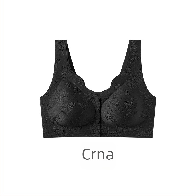 Ženski grudnjak kineskog stila s reljefnim uzorkom sprijeda i prednjim zatvaračem, push-up, protiv povlačenja, vest-stil, velika veličina