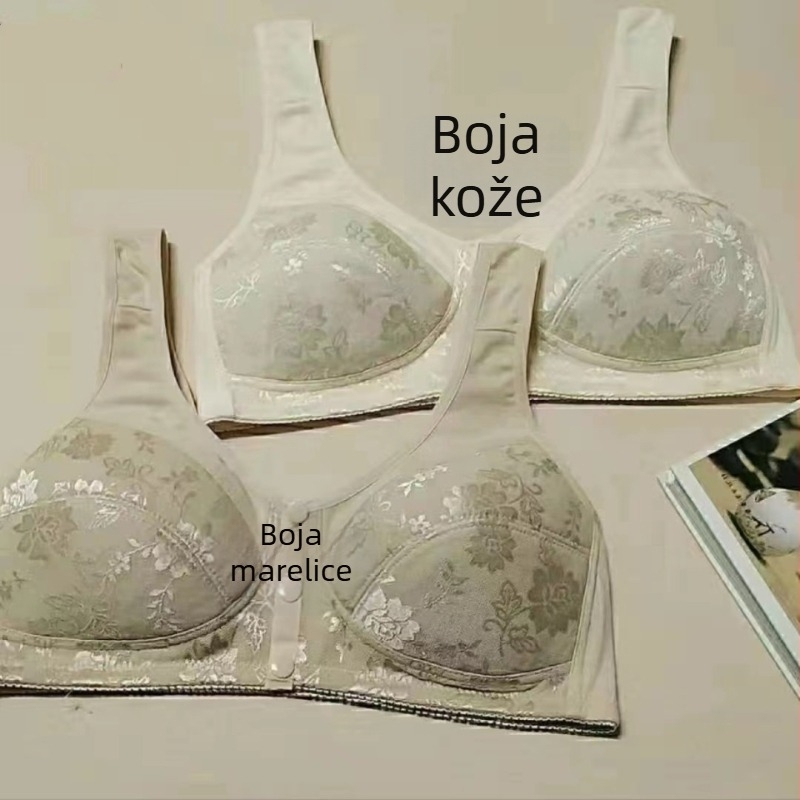 Bidanzi 271 Grudnjak za dojenje s prednjim zatvaranjem, prozračni najlon žakard, podstava od pamuka, puna košarica, bez žica