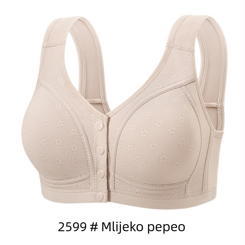 Najlon grudnjak u stilu potkošulje, prednje kopčanje kukicama, košarica 3/4, tanke oblikovane košarice, bez žice
