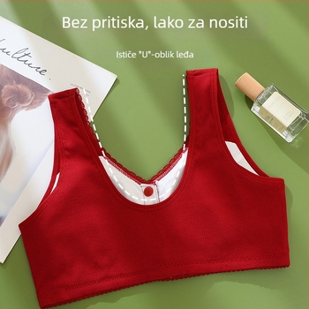 Bez žice grudnjak s punim košaricama, prednje zatvaranje, tanke oblikovane košarice, prozračna viskoza s podstavom od 100% pamuka