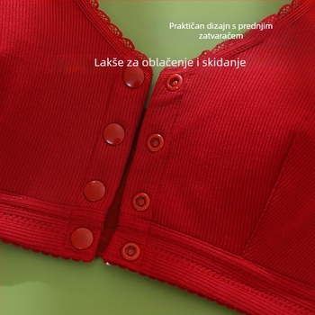 Bez žice grudnjak s punim košaricama, prednje zatvaranje, tanke oblikovane košarice, prozračna viskoza s podstavom od 100% pamuka