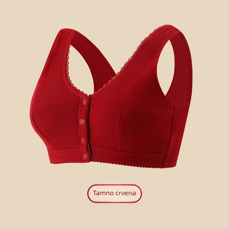 Bez žice grudnjak s punim košaricama, prednje zatvaranje, tanke oblikovane košarice, prozračna viskoza s podstavom od 100% pamuka