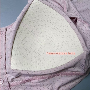 Grudnjak s prednjim kopčanjem, punih košarica, tanke oblikovane košarice, fiksne dvostruke naramenice, Ice Silk najlonska tkanina