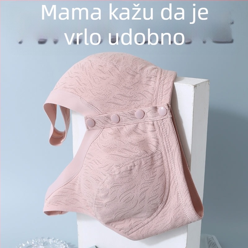 Ženski grudnjak s prednjim zatvaranjem, bez žice, potpuno pokriveni, tanke oblikovane košarice od najlona, glavni materijal pamuk, podstava pamuk, dvostruke fiksne naramenice