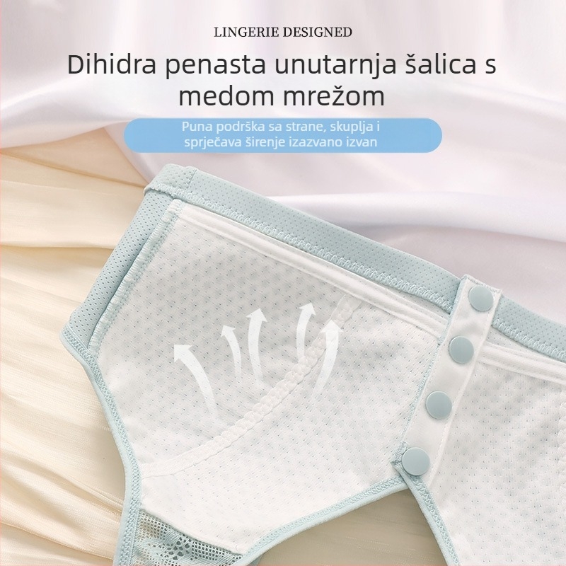 Grudnjak u stilu veste, pamuk, prednje kopčanje, pune čašice, fiksni dvostruki naramenice