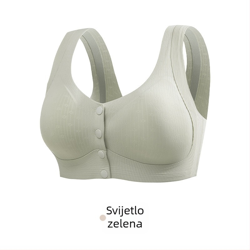Grudnjak bez žice s prednjim zatvaranjem, prozračan, košarica 3/4, tanko oblikovane košarice