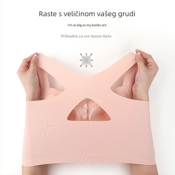 Grudnjak bez žice s prednjim zatvaračem, čipka, dugi vest-stil, puna cupa, materijal Ice Silk najlon