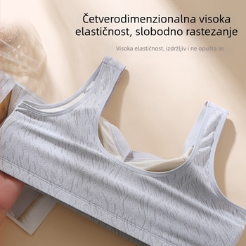 Bešivne grudnjake za srednju dob, bez žica, tanak dizajn u vestnom stilu, velika veličina s oblikovanjem, udoban sportski grudnjak