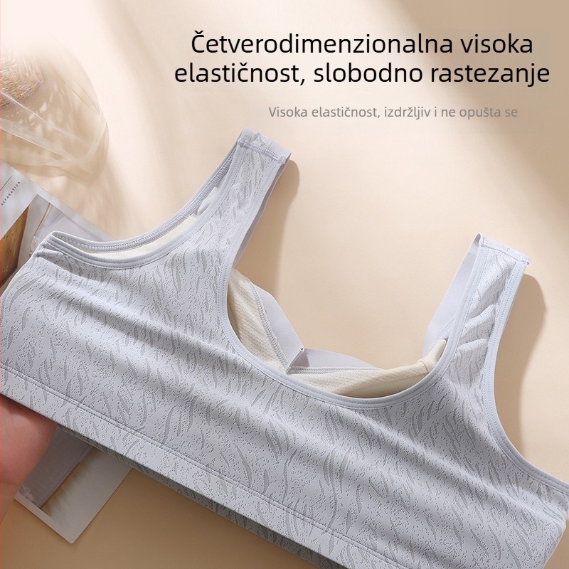 Bešivne grudnjake za srednju dob, bez žica, tanak dizajn u vestnom stilu, velika veličina s oblikovanjem, udoban sportski grudnjak