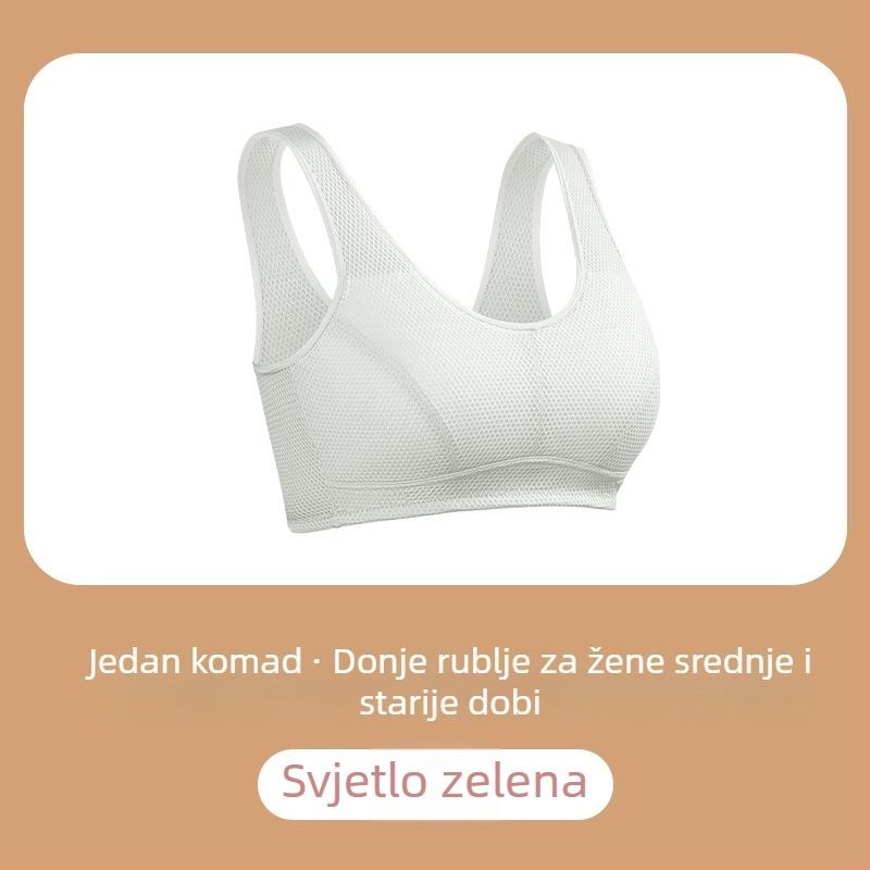 Tanak grudnjak velikog broja za žene srednje dobi, mekan na dodir, sportski grudnjak s podrškom i podizanjem te sprječavanjem opuštanja grudi