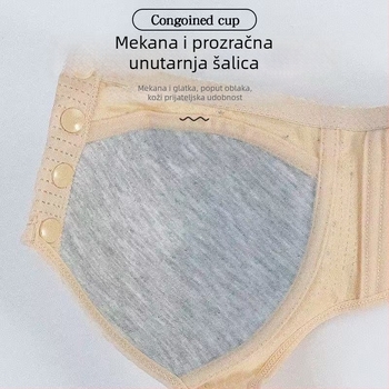 Najlon bezšivni push-up grudnjak s prednjim zatvaranjem i bočnom podrškom, košarica 3/4, tanka oblikovana čašica, fiksni kaiševi