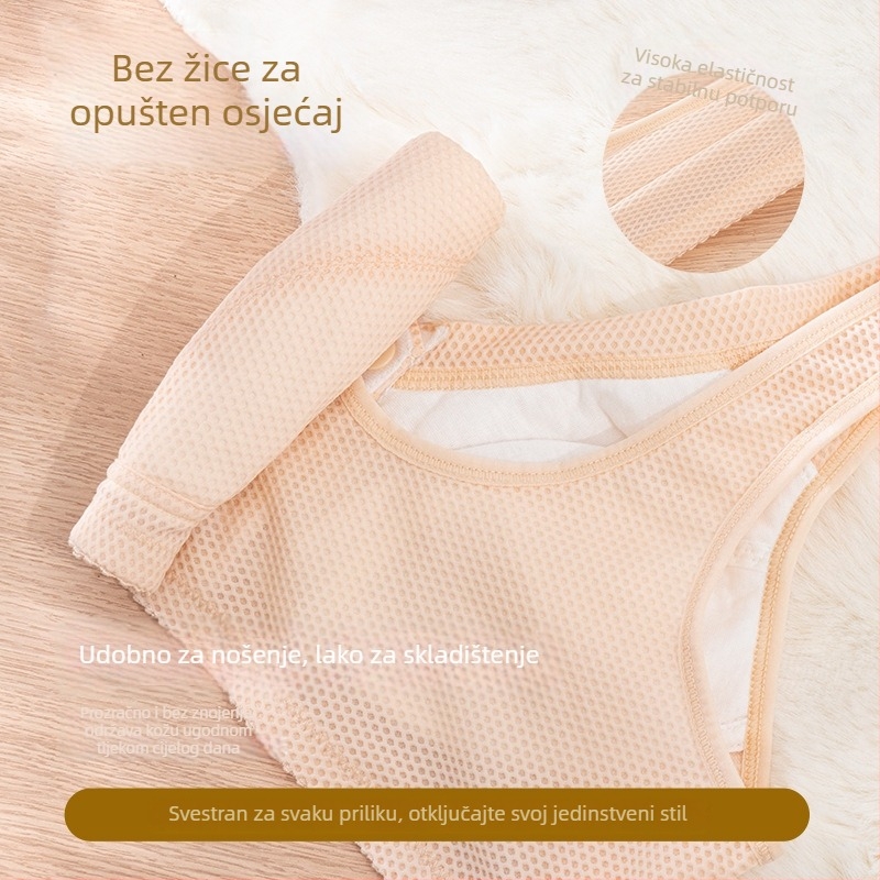 Sutien u stilu veste, s prednjim kopčanjem, puna košarica, tanke oblikovane košarice, pamuk