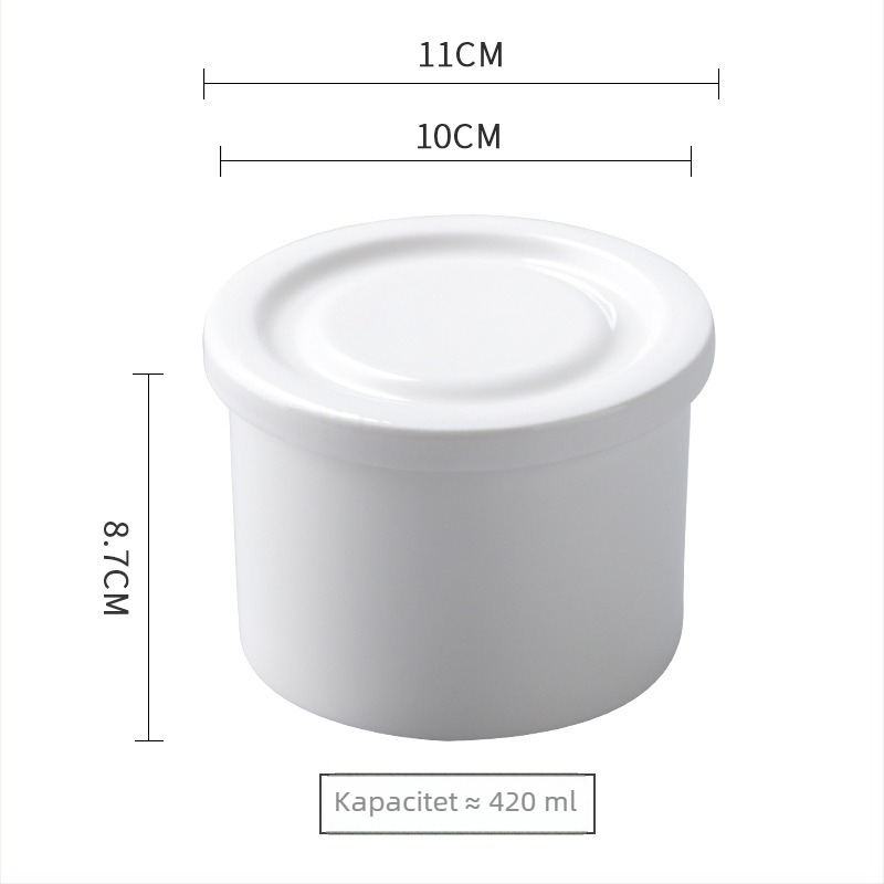 Keramička čaša za juhu s plosnim poklopcem za hotele i restorane, modern minimalistički stil, mogućnost prilagodbe