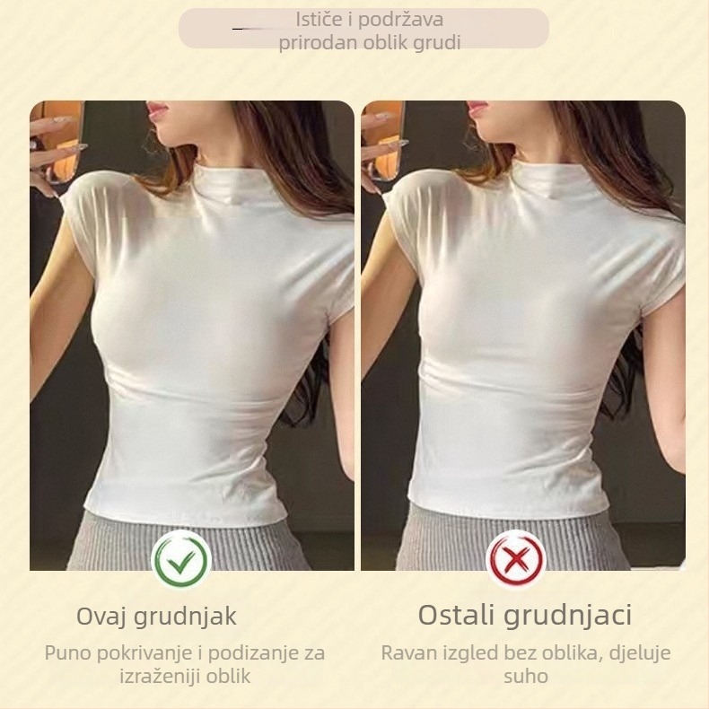 Bezšivni grudnjak za žene s malim grudima - križni vrat, tanke špagete naramenice, bez žice, cupa 3/4, tanka oblikovana cupa, prozračna podrška, prekrasan leđa, odvojive dvostruke naramenice