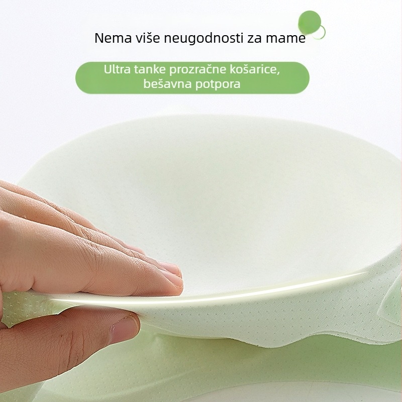 Bešiv grudnjak od Ice Silk s prednjim zatvaračem za žene srednje i starije dobi, prozračan, tanak, s fiksiranim košaricama