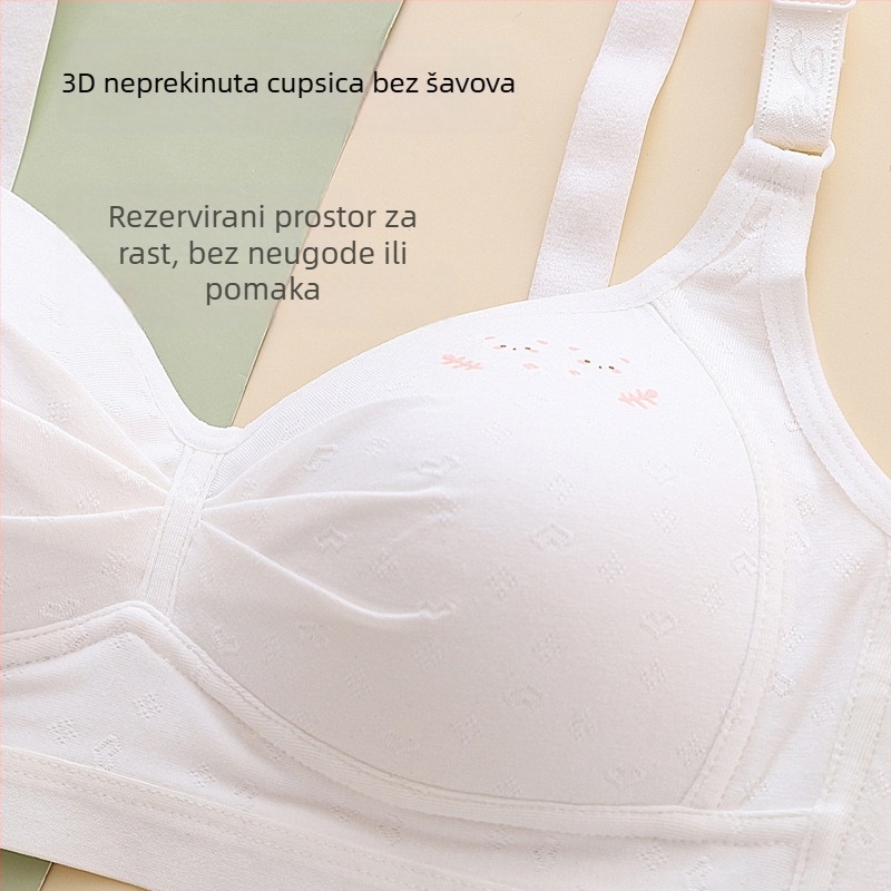 Biustonos za tinejdžerice, pune košarice, tanke oblikovane košarice, stražnje troredno zatvaranje, viskozna tkanina