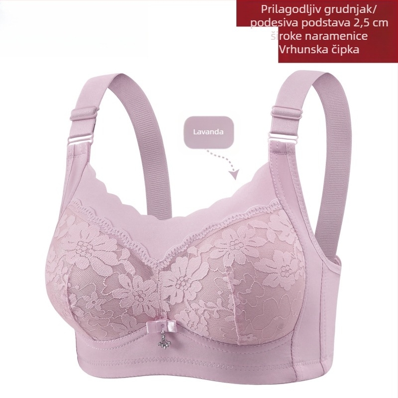 Ženski bezžični push-up grudnjak u stilu veste, bezšivan kroj, bočna podrška, stražnje kopčanje s četiri reda kopči, 3/4 košarica od najlona