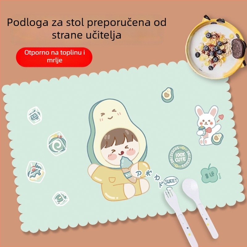 Vodootporne podloške za stol za učenike osnovne škole, kvadratne, karirani uzorak