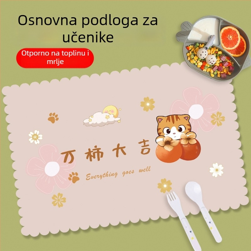 Vodootporne podloške za stol za učenike osnovne škole, kvadratne, karirani uzorak