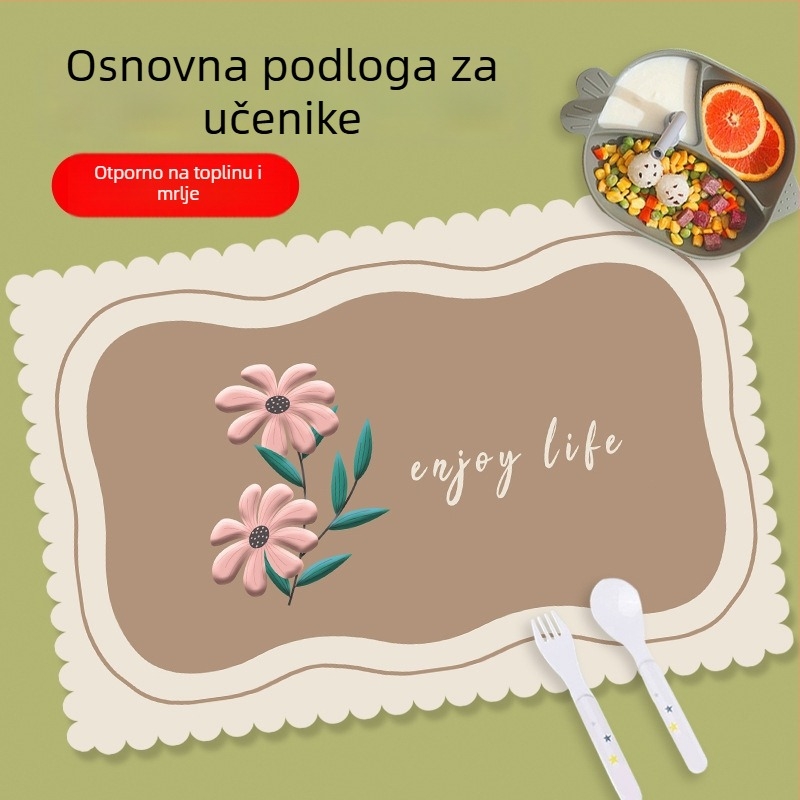 Vodootporne podloške za stol za učenike osnovne škole, kvadratne, karirani uzorak