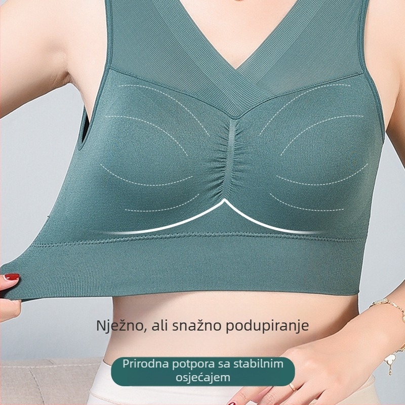 Ženski grudnjak bez žice, ljetni, u stilu veste, tanki košarice, prozračan, velika veličina