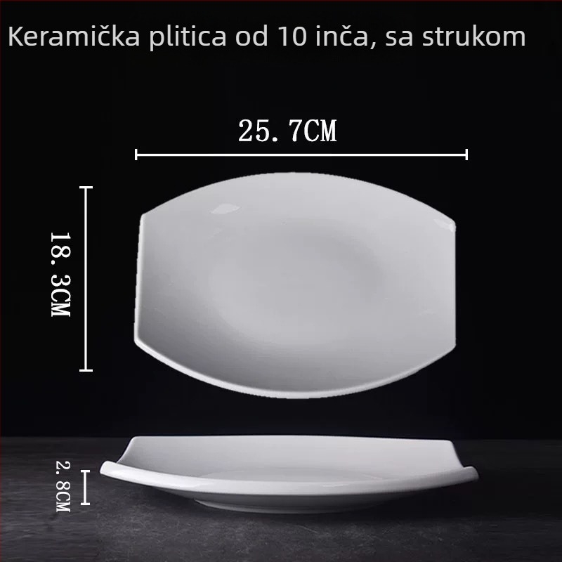 Tanjur od keramike s nepravilnim oblikom, glazirana površina, mogućnost prilagodbe logotipa, izdanje 2023