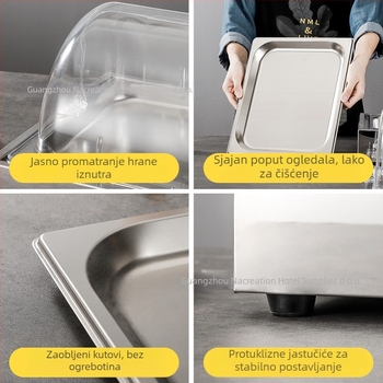 Stol za izlaganje od nehrđajućeg čelika za hotelske bankete — INS stil, marka ZHILISHI, stalak za morsku hranu