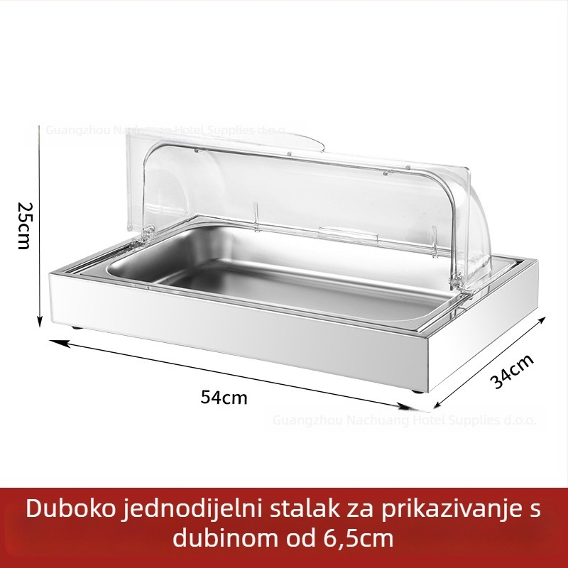 Stol za izlaganje od nehrđajućeg čelika za hotelske bankete — INS stil, marka ZHILISHI, stalak za morsku hranu