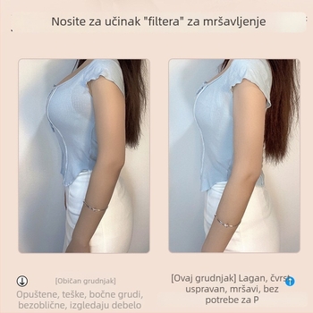 Plus-size grudnjak za žene s velikim dojkama, seksi čipka, push-up s bočnom podrškom, protiv opuštanja, tanke košarice