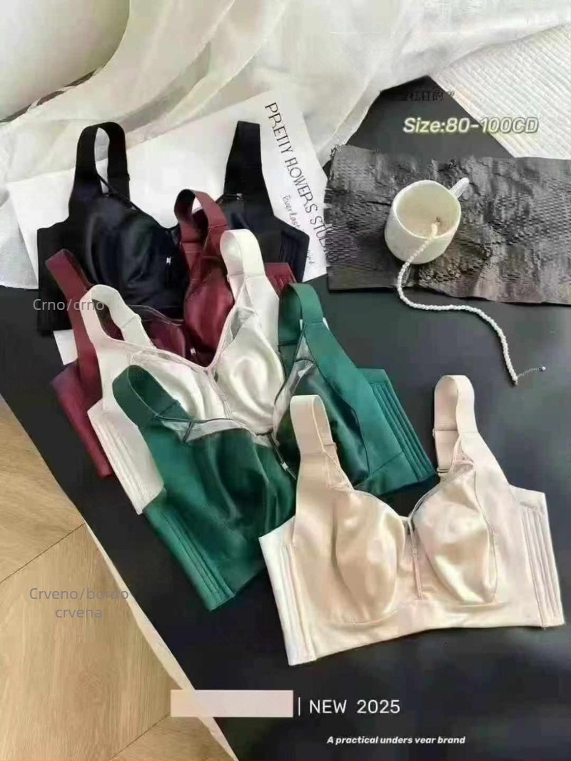 Grudnjak Tube top, korejskog stila, s punim košaricama i tanko oblikovanim košaricama, najlon materijal, fiksni remeni, stražnje kopče s pet redova kopči