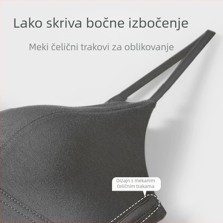 Modalni grudnjak bez čeličnih krugova, oblikovana šalica 3/4, odvojive dvostruke naramenice, stražnje zatvaranje