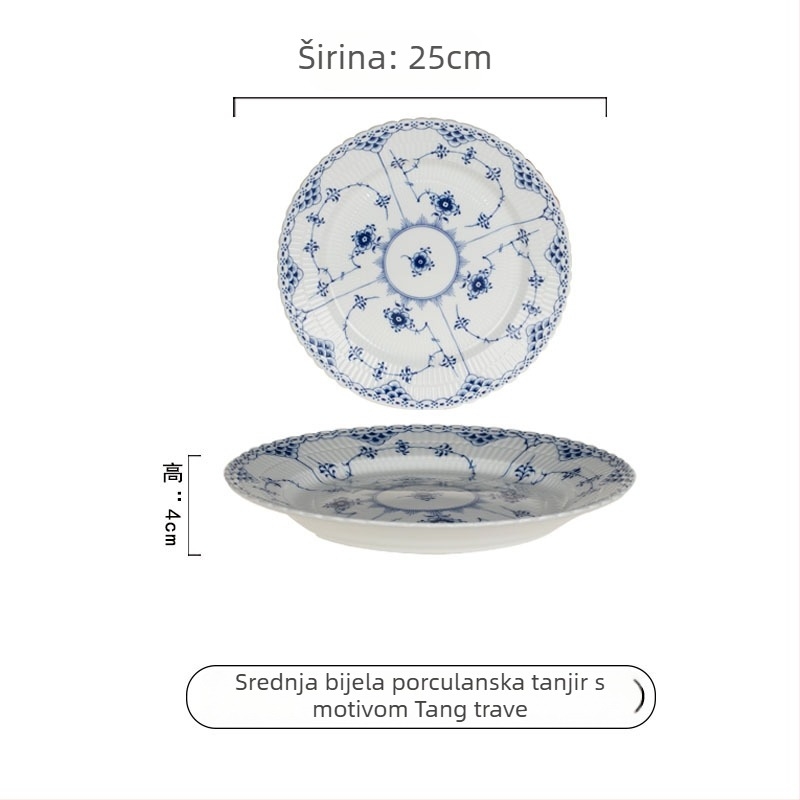Keramički tanjur s nepravilnim oblikom, Jingdezhen posuđe za stol, otporno na mikrovalnu, mogućnost prilagođavanja