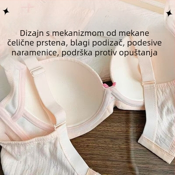 Grudnjak s leptir jacquardom, bez žičice, 3/4 šalice, srednje oblikovane šalice, podesive naramenice.