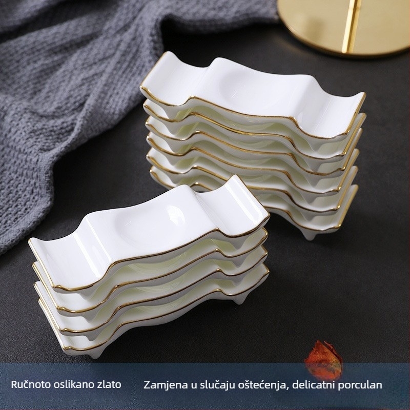 Keramički držač za štapiće i kašičicu | Bone China s više od 36% praha kostiju | Premaz iznad glazure | Mogućnost prilagođavanja | Otisnut logotip | Pakiranje: pladanj