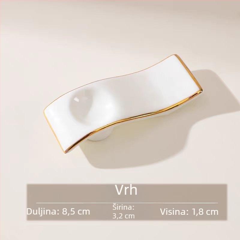 Keramički držač za štapiće i kašičicu | Bone China s više od 36% praha kostiju | Premaz iznad glazure | Mogućnost prilagođavanja | Otisnut logotip | Pakiranje: pladanj