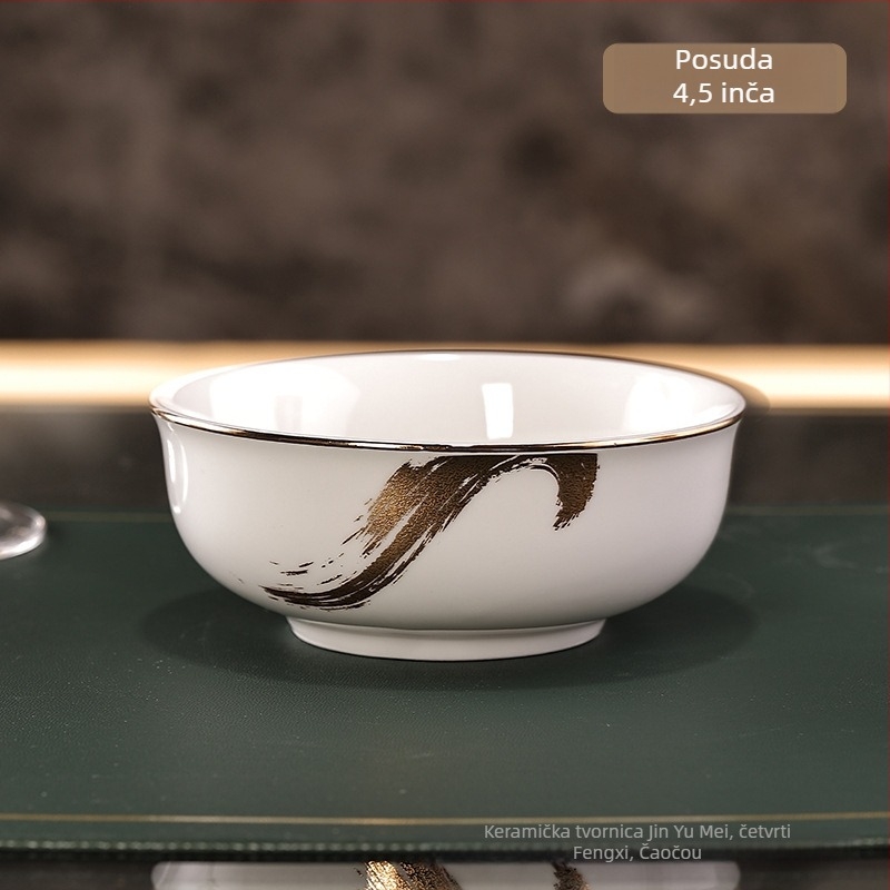 Set hotelskog posuđa od bone china (>36% bone china), lagani luksuz, prilagodba, tiskanje loga, kategorija: hotelska stolna posuda