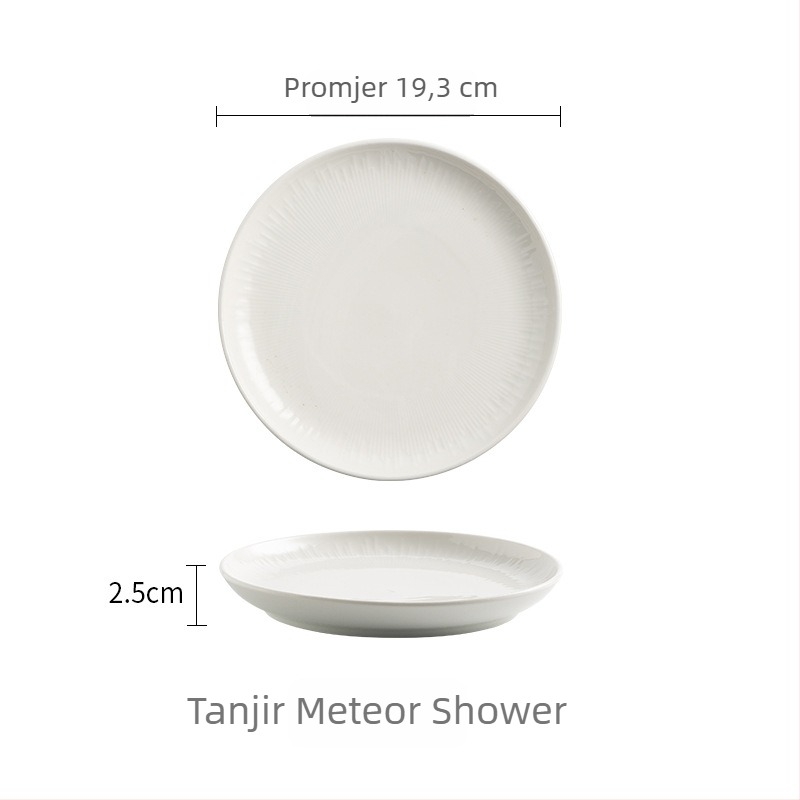 Porcelanski hotelski set posuđa za stol, četiri dijela, pod-glazurna dekoracija, čvrst uzorak, lagani luksuzni stil